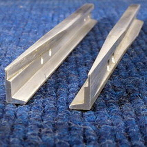 Pair of 10ft radius Wye Point Blades - 16mm high Aluminium rail - 5"g / 7 1/4" g
