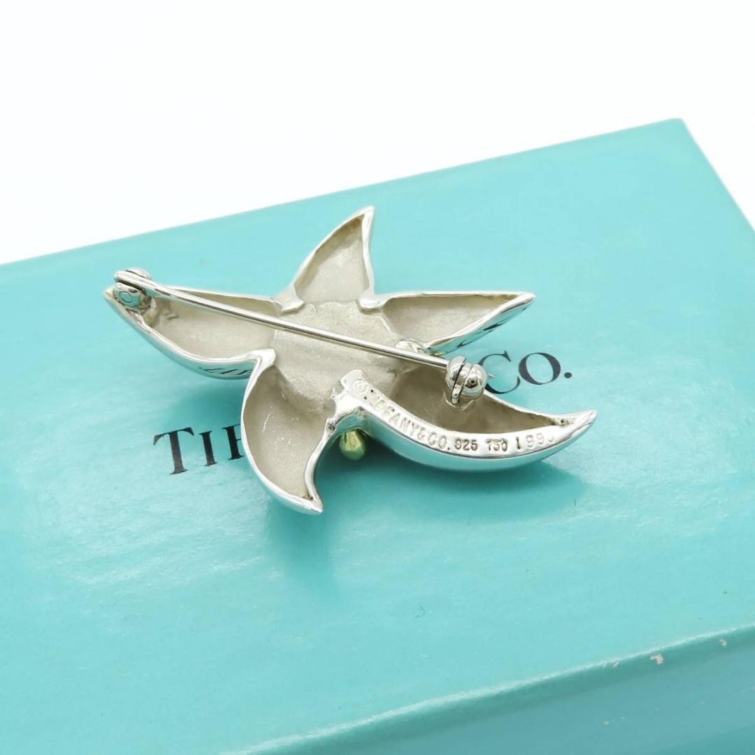 TIFFANY & Co Fireworks Coral Brooch 18K 750 SV925 W 4cm