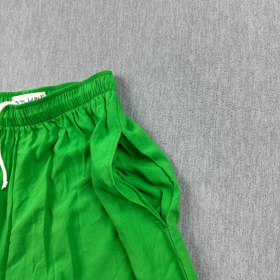 Pantalones de Colección Jams World Para Hombre Pequeños Verde Kelly Cordón Rayón Hechos en EE. UU. Foto 3 de 4