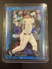 Topps 2025 Update Blue Rainbow Foil Donovan Solano #US281 Mariners Baseball