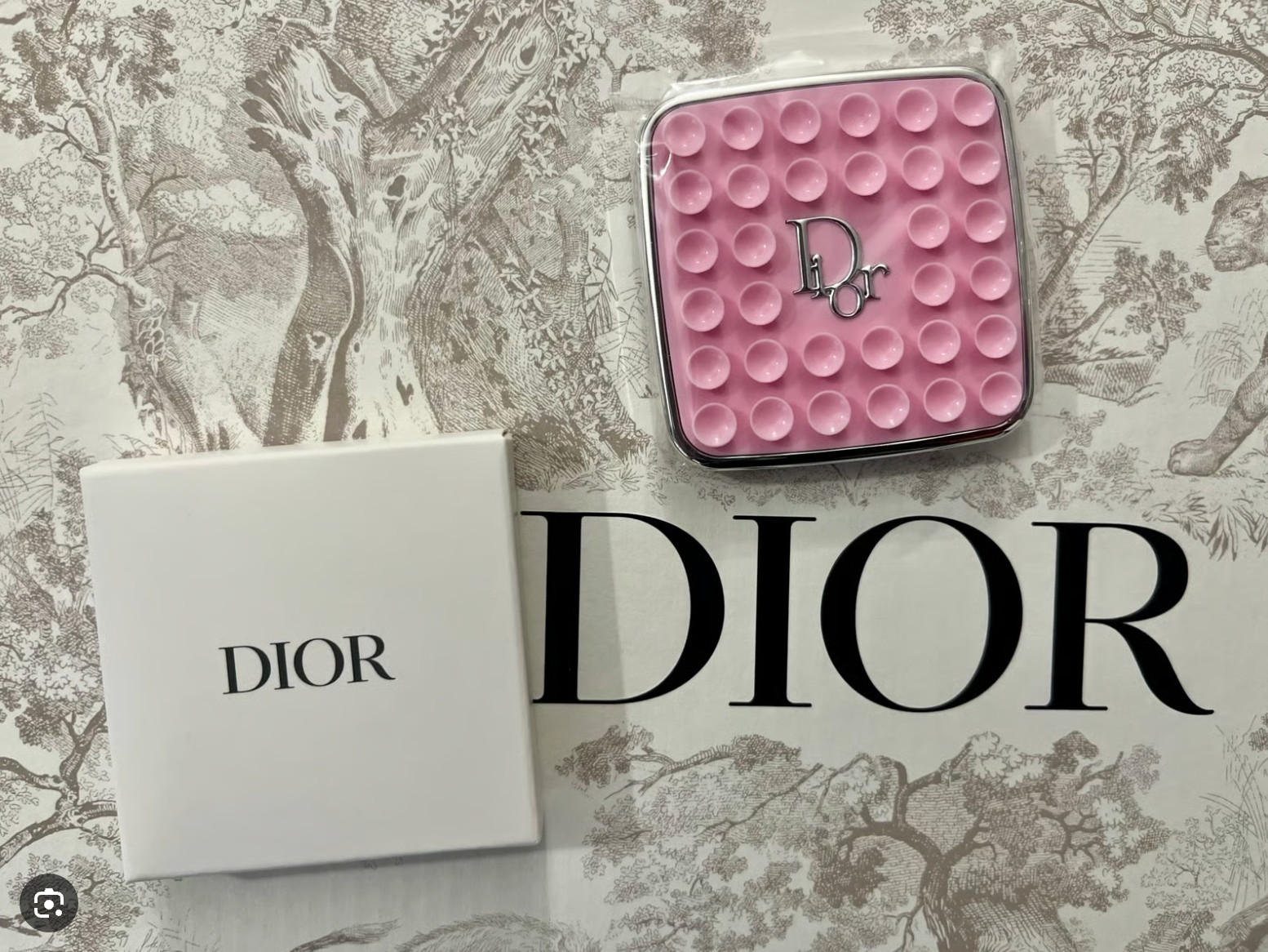 Support bague ventouse rose pour téléphone portable Dior Octobuddy, fixation mains libres silicone
