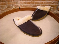 Sporto Jasmine Purple Suede Faux Fur Slipper Mule Shoe S 5-6 NEW