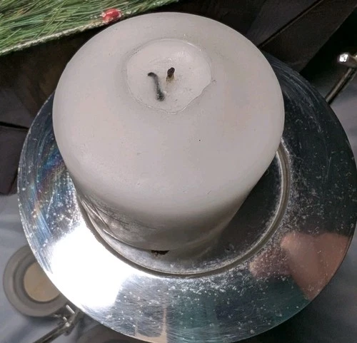 INTERNATIONAL SILVER COMPANY Holiday SNOWMAN Candle Holder Votive Display 12x9" image 8