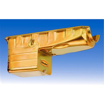 Milodon Engine Oil Pan 31100; Street/Strip Deep Sump 7qt Gold Iridite for BBC