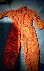 Vintage Orange Insulated Zip-Front One-Piece Nylon Flightsuit 1960s — photo 1