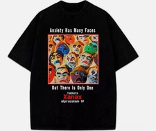 Xanax Anxiety Has Many Faces T-Shirt Vintage AD Retro Custom Graphic Tee
