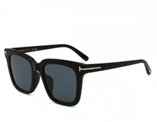 Brand New Tom Ford FT969K 01A Sunglasses Polished Black Gray Tinted Lens w/Case