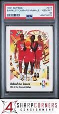 1991 SKYBOX #317 CHARLES BARKLEY-JOE DUMARS-KEVIN McHALE HOF PSA 10