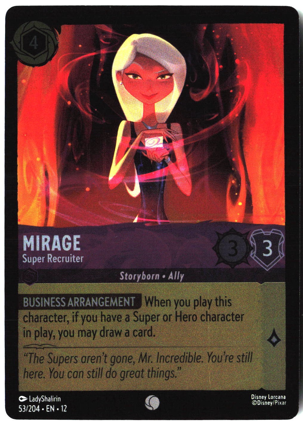 Disney Lorcana TCG Mirage Super Recruiter 53/204 Foil Wilds Unknown