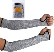 14-inch Anti-Cut Arm Sleeve EN388 Level 5 Dyneema, Breathable & Durable