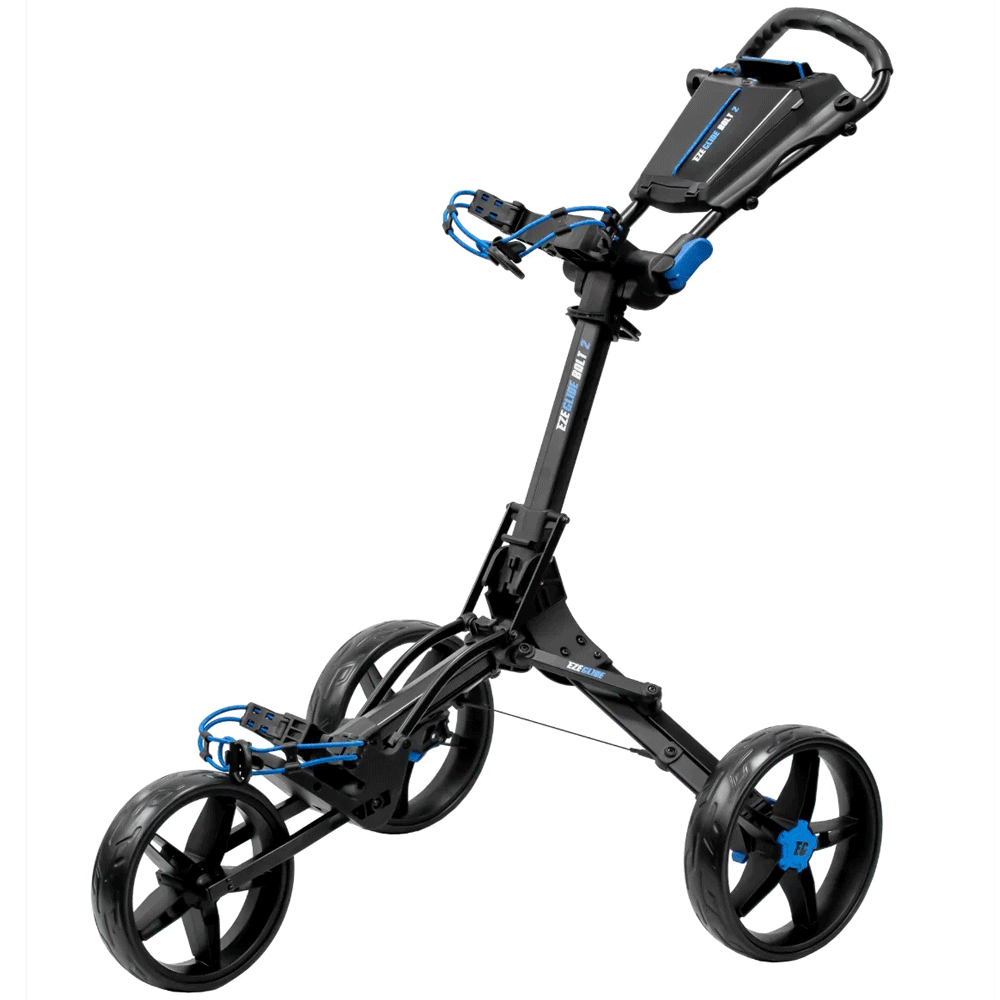 Gold Gear Direct - Longridge Ezeglide Bolt 2 Golf Push Trolley - Black/Blue - Image 2