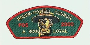 Baden-Powell Council Boy Scout Council Patch CSP BSA FOS 2000