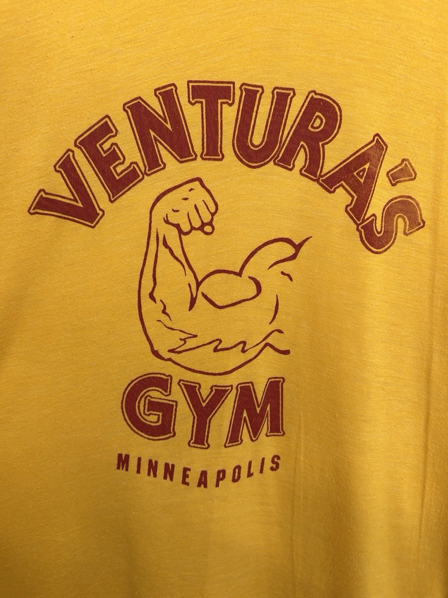 RARE Vintage 80s Jesse Ventura WWF Venturas Gym Minneapolis T
