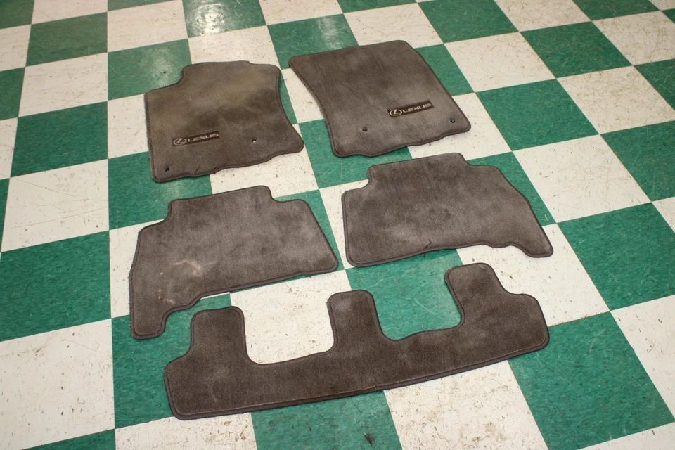 10-19 GX460 *STAINED* Brown Carpeted Front Rear Floor Mats Set Liners 5x OE WTY Foto 2 de 4