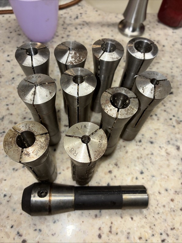 SHARS Collet Lot Of 11 Used, Some Rust See Pictures