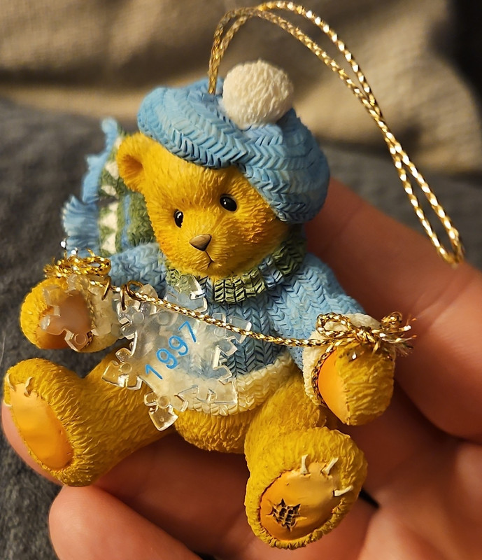 Enesco Cherished Teddies Teddy Bear Hanging Christmas Ornament 1997 MPN 272175