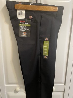 Dickies Men's 873 Flex Slim Fit Work Pants Black Size 33 x 30 NWT