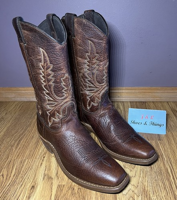 #ad Abilene Women’s Size 9M Cowboy Boots Brown Bison Western Pull On USA 9076 $59.50