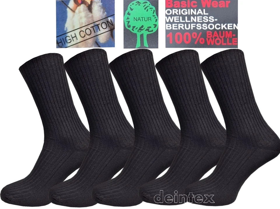 HANS-JOAHIM WOWERAT GMBH 5-20 Paar stabile Arbeitssocken hochwertige Berufssocken aus 100% Baumwolle