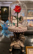 Disney Parks Beauty and the Beast Light-Up Enchanted Rose Replica Figurine NIB