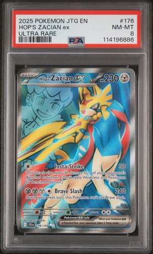 Hop's Zacian ex graded PSA 8 for sale on eBay