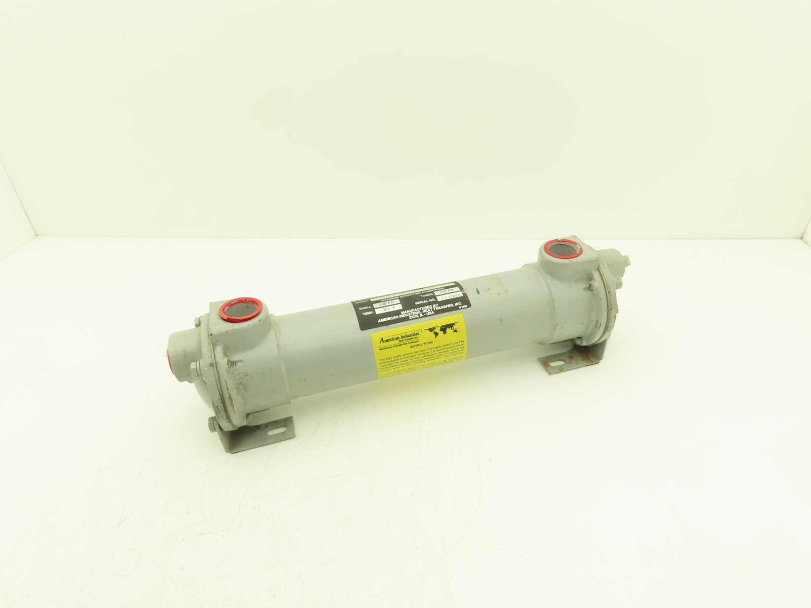 American Industrial AA-614-1.5-4-FP Shell & Tube Heat Exchanger 4-Pass 3/4x1"NPT