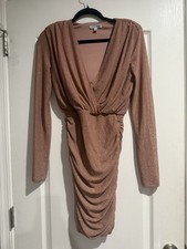 Mauve/Pink Sparkly Dress From Fashion Nova Size Small