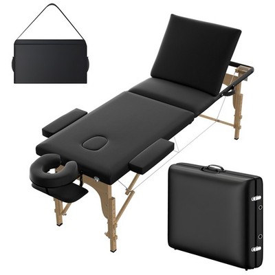Professional Salon Bed with Adjustable Headrest and Carrying Bag for Home Beauty