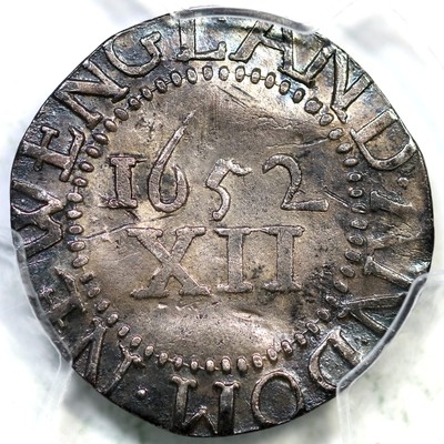 1652 Noe-3 R-6 PCGS XF Details Lg Planchet Pine Tree Shilling