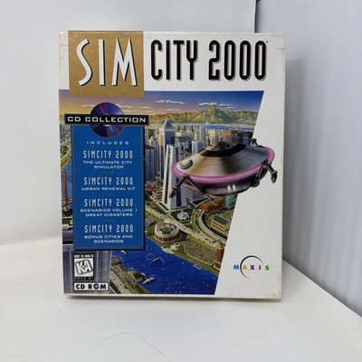 Maxis Sim City 2000 CD Collection PC Windows Big Box Set CD & Manuals ~CIB~