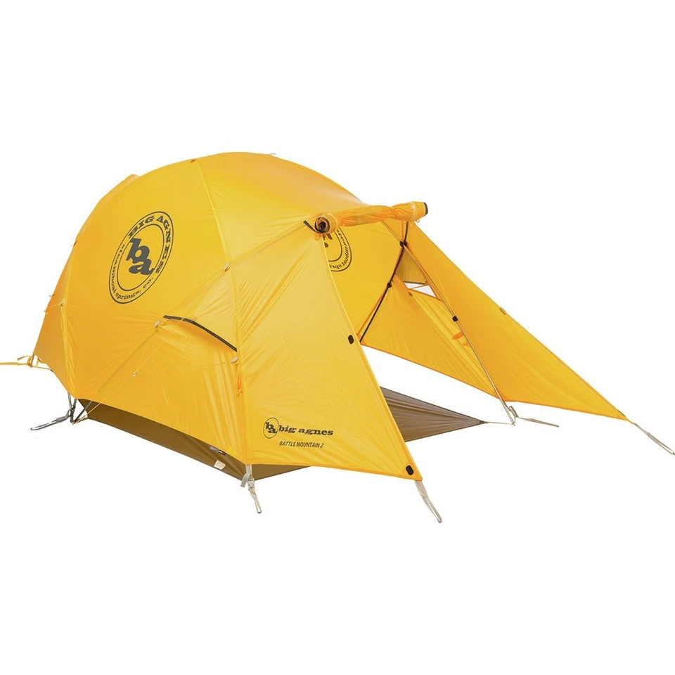 Tienda Big Agnes Battle Mountain 2: 2 personas 4 estaciones dorada, talla única Foto 3 de 4