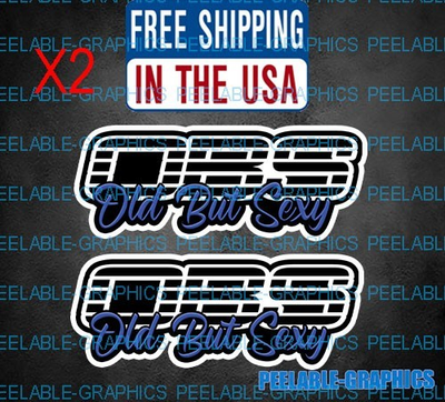 #ad 2 OBS Trucks Decal Sticker Lifted Square Body Turbo Diesel Truck Old B $4.49