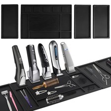 Magnetic Barber Mat for Clippers with 4 Magnets, Large Barber Station Organiz...