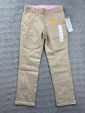 Cat  Jack Girls Size 7 Khaki Straight Fit School Uniform Chino Pants