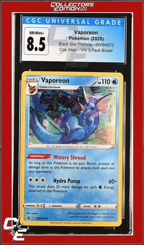 Vaporeon graded CGC 8.5 for sale on eBay