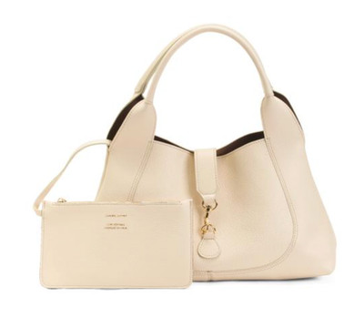 Marina Galanti Leather Shoulder Bag Flap Made In Italy Dog Leash Chain Crossbody
