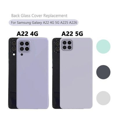 Back Glass Cover Replacement For Samsung Galaxy A22 4G 5G A225 A226 with lens