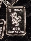 (10)x1 Gram Bars 999 Fine Silver 10 Total Bars Weight 10 Grams Total