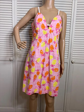 Vintage Lilly Pulitzer Pineapple Print Cotton Sundress Multicolor Size 8