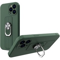 Silikon-HandyhüLle Mit Ring FüR Samsung Galaxy A42 5G, DunkelgrüN