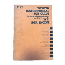 1975 Toyota 20R Engine Maintenance Book Instructional Job Guide Service Manual