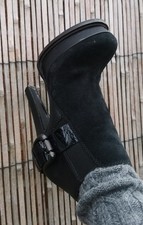 REDUCED GIANMARCO LORENZI Black LEATHER/SUEDE boots 6 39 COSPLAY stilleto VGC