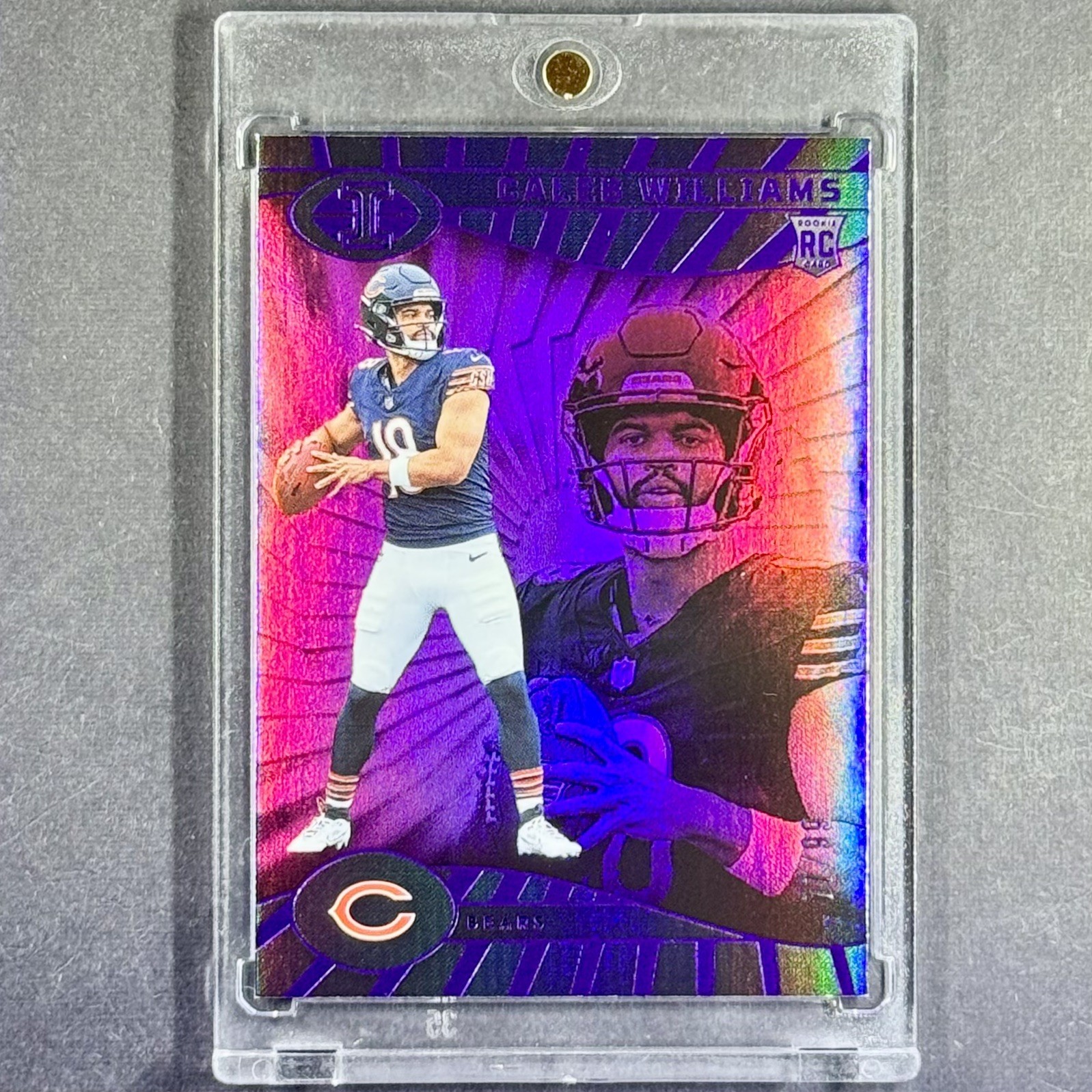 CALEB WILLIAMS 2024 PANINI ILLUSIONS #13 PURPLE TROPHY COLLECTION (RC) SSP /99