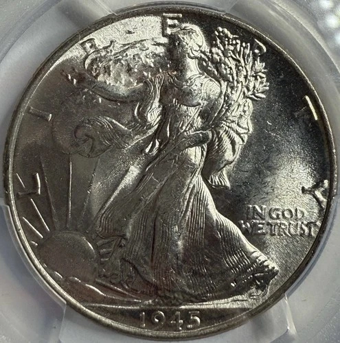 1945 Walking Liberty Half Dollar PCGS MS63 Exact Coin Imaged