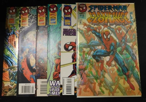 SPIDER-MAN MAXIMUM CLONAGE 1-6 COMIC SET ALPHA OMEGA AMAZING KAINE 1995 VF/NM