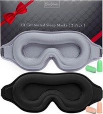 Adjustable 3D Eye Masks for Perfect Sleep - Lash Extensions Friendly, Set of 2