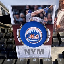 Topps Pete Alonso New York Mets Team Logo Patches 2023 Series 1 Card #TLP-PA