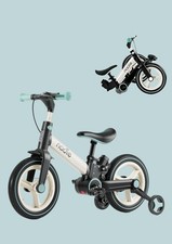 Kid's 5 in 1 Balance Bike, Bicycle with Optional Training Wheels and/or Parent H