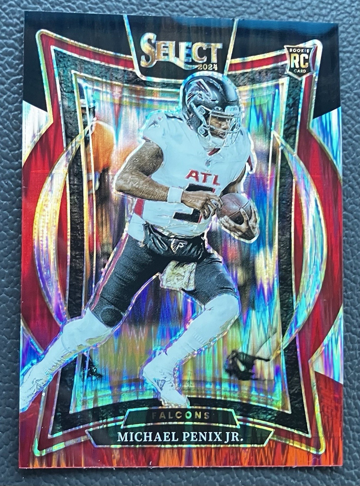 ✨2024 Panini Select Michael Penix Jr. Rookie RC #80 Black & Red Shock Concourse