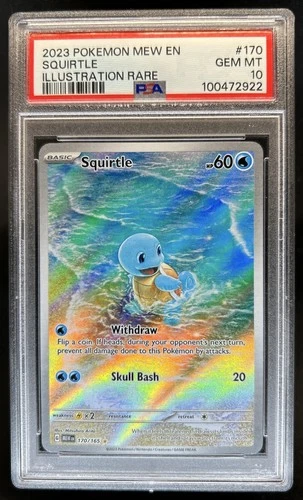 2023 Pokemon SV 151 Squirtle Illustration Rare #170/165 PSA 10 GEM MINT